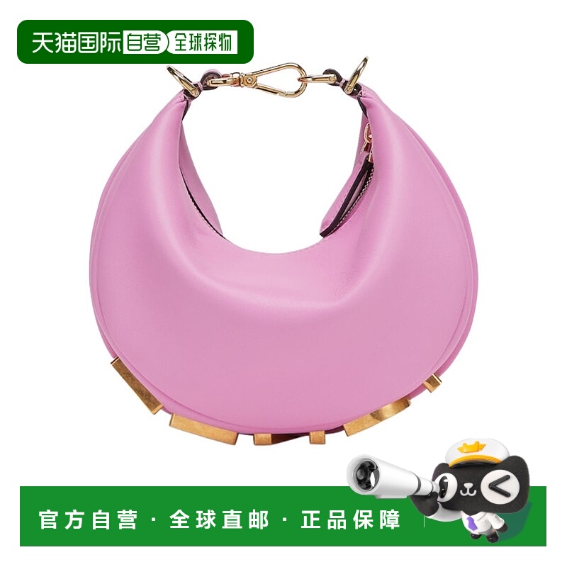 香港直邮Fendi Fendigraphy  Mini拉链单肩包 8BS081A5DY斜挎包