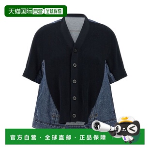 女士 香港直邮Sacai 舒 2608471 blue蓝色 牛仔针织开衫 1h可退