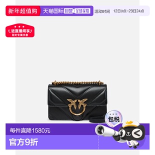 欧洲直邮pinko 女士飞鸟徽标金色五金配件单肩斜跨包手提包单肩包