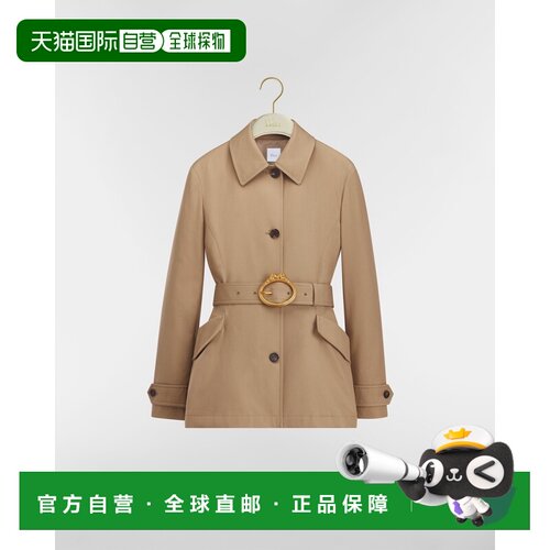 欧洲直邮自营Dior迪奥 女士卡其色收腰下摆式大衣 【付后1h可退】