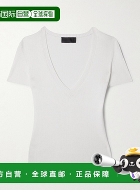 香港直邮NILI LOTAN 女士 Italia 罗纹棉针织T恤 80955Y315IVY