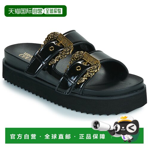 欧洲直邮Versace Jeans Couture鞋子女拖鞋黑色80VA3SM1凉鞋女鞋