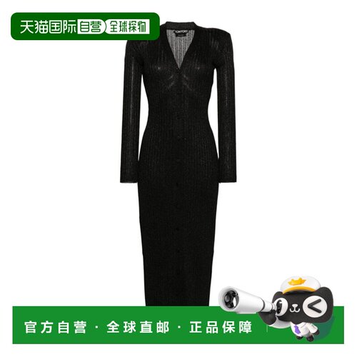 香港直邮Tom Ford V领长袖连衣裙性感包臀裙 ACK413YAX661