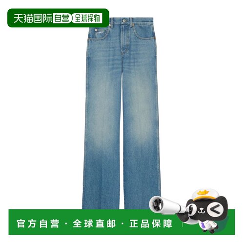 香港直邮GUCCI 女士牛仔裤 764349XDCRA4447 AW2025 蓝色 Denim j