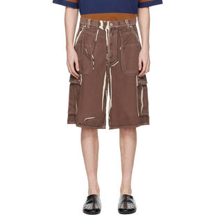 棕色 PUJ 香港直邮Marni 男士 牛仔工装 短裤 Printed 玛尼 Screen