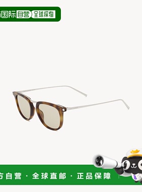 自营欧洲直邮YSL圣罗兰 SL 753女士棕哈瓦那色/银色/沙色醋酸纤维