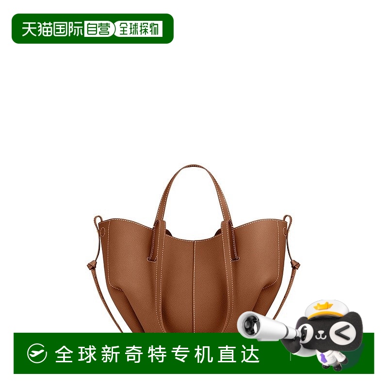 欧洲直邮POLENE Cyme Mini女士驼色小牛皮单肩包