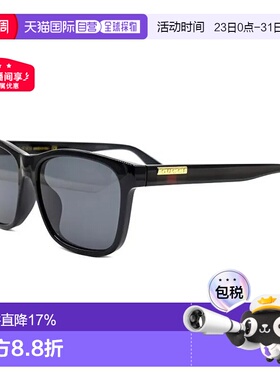 【带眼镜盒】欧洲直邮GUCCI/古驰黑色镜架复古Logo太阳镜时尚墨镜