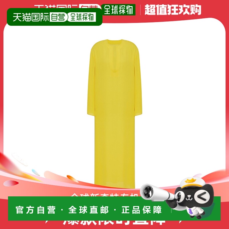 【99新未使用】香港直邮Valentino 侧开衩长款连衣裙 1B3VA0C51MH