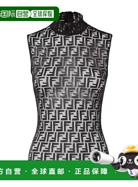 香港直邮Fendi FF 蕾丝背心 FS9763AW8K