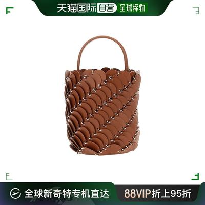 香港直邮Paco Rabanne 小号 COGNAC 水桶单肩包 23HSS0393CLF158