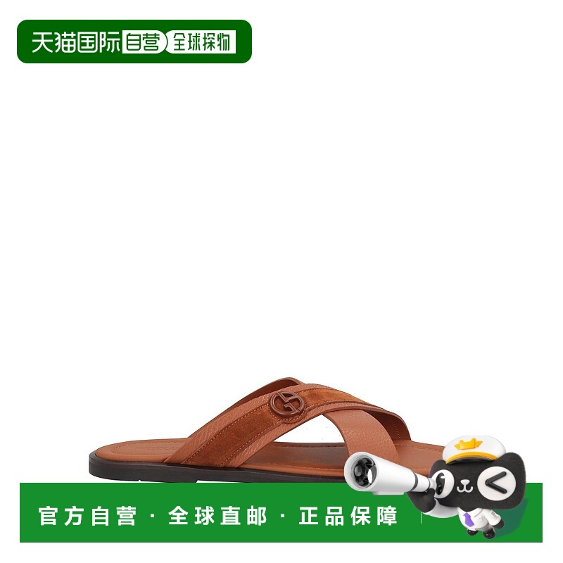 1h可退 香港直邮Armani 阿玛尼 男士 凉鞋 brown棕色 舒适时尚