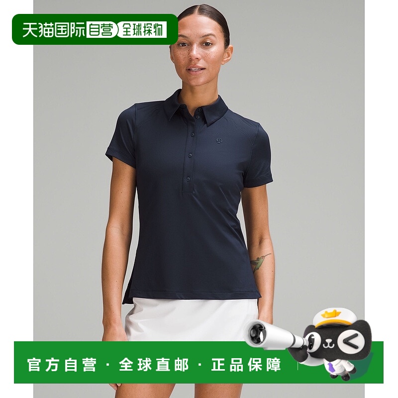 自营1h可退 欧洲直邮LULULEMON露露乐檬 快干短袖Polo衫 直下摆设