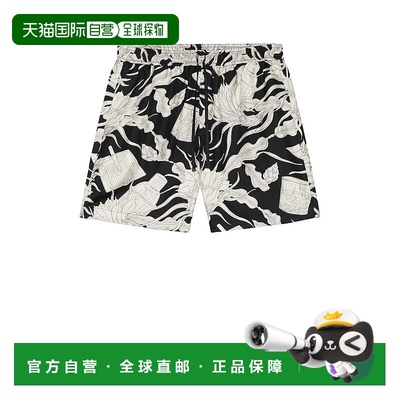 1h可退 香港直邮AMIRI 男士 花朵短裤 AMSHCA1118 black黑色 舒适