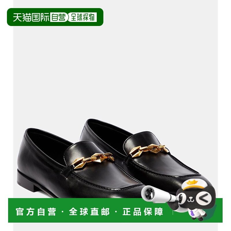 1h可退 香港直邮Jimmy Choo 周仰杰 女士 Tilda 皮质乐福鞋单鞋