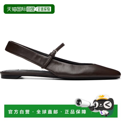 1h可退 香港直邮toteme 女士 棕色 Slingback Nappa 玛丽珍鞋 262