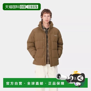 自营欧洲直邮Carhartt Wip 男士棕色涤纶羽绒服夹克