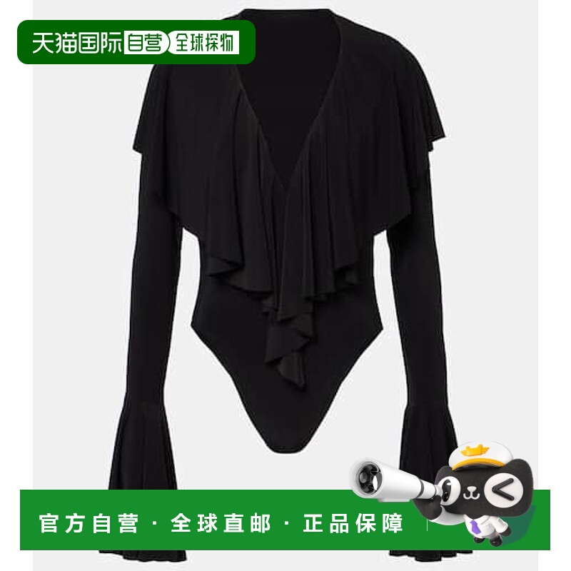 香港直邮NORMA KAMALI 诺玛 卡玛丽 女士 荷叶边连体衣性感