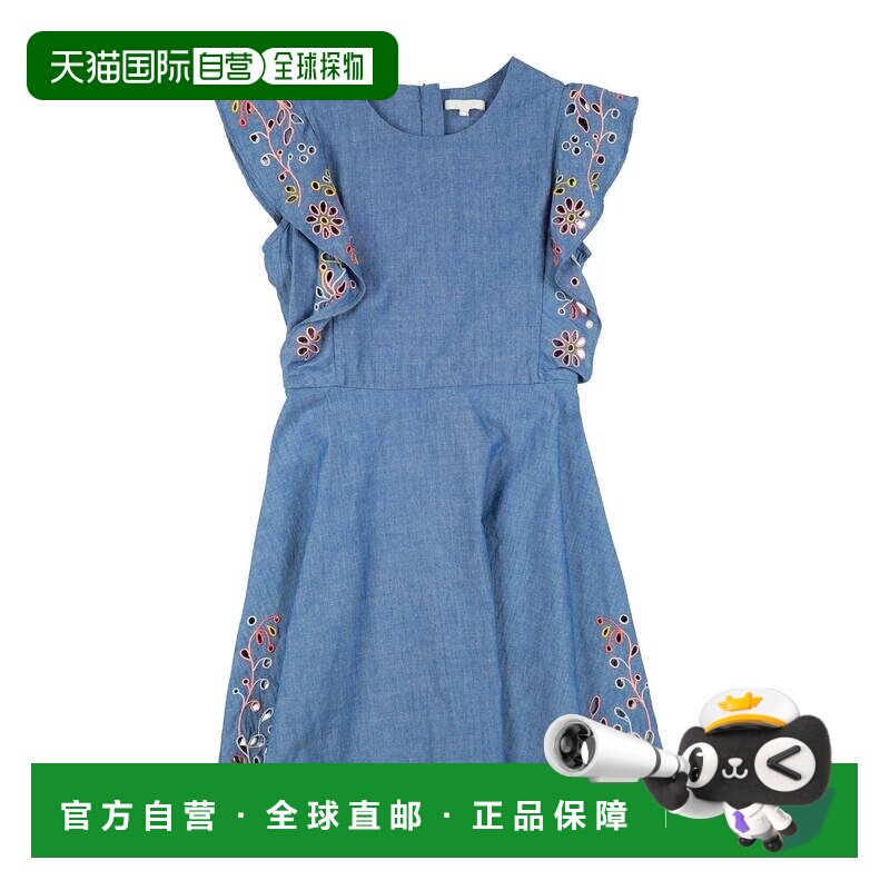香港直邮Chloe 蔻依 女童 连衣裙童装 blue蓝色 舒适时尚