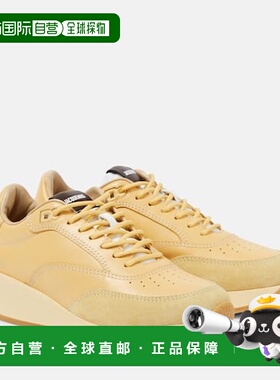 1h可退 香港直邮Jacquemus 女士 La Daddy 皮质运动鞋 yellow黄色