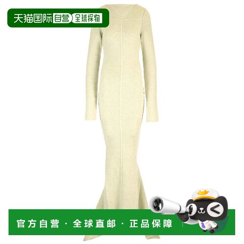 香港直邮RICK OWENS 女士连衣裙 RO02D368825 AW2024 绿色 ribbed