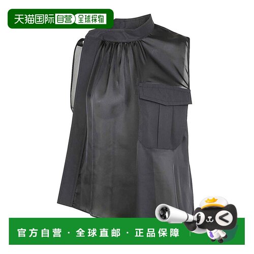1h可退 香港直邮SACAI 女士衬衫 2407225001 SS2024 黑色 Fabric