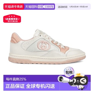 文淇同款 女士皮革MAC80低帮系带运动鞋 古驰 自营欧洲直邮GUCCI