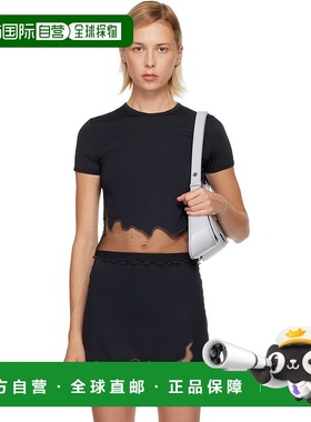 香港直邮Diesel 迪赛 女士 黑色 T-Inlay-R1 T 恤 A196100NKCV