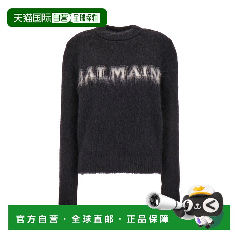 1h可退 香港直邮BALMAIN 女士针织衫 BF0KD025KF38EAB SS2024 黑