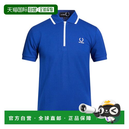 香港直邮Raf Simons 拉夫 西蒙 男士 Polo衫 blue蓝色 舒适时尚
