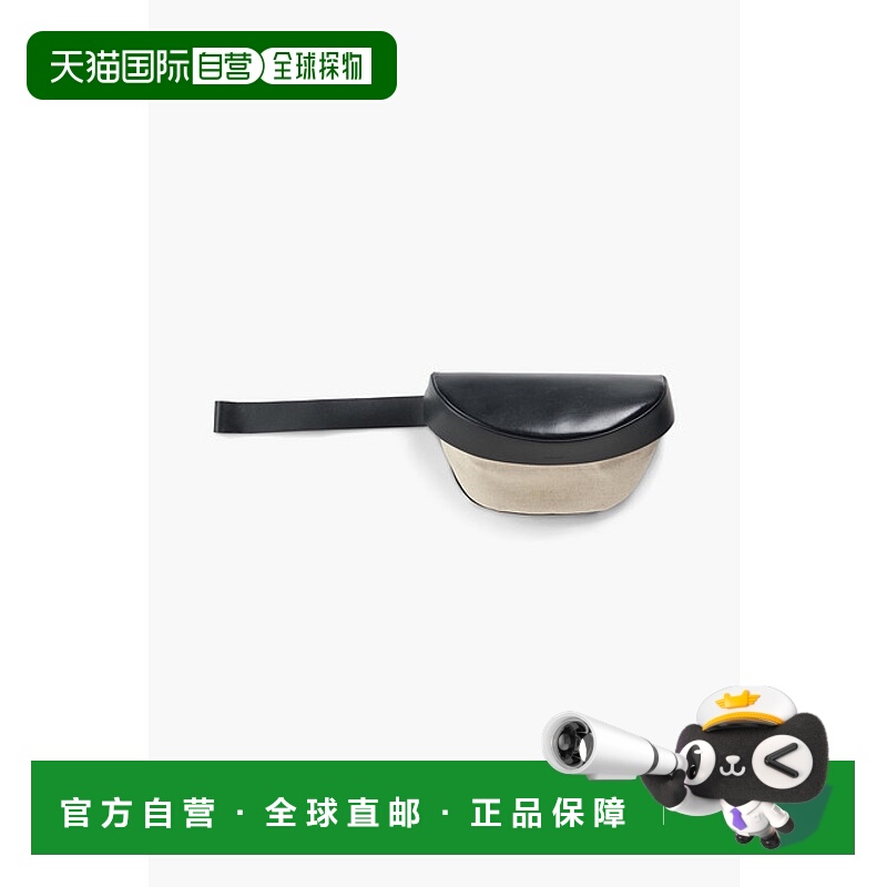 香港直邮Jil Sander 吉尔 桑达 男士 帆布皮革腰包 J25WB0004P509