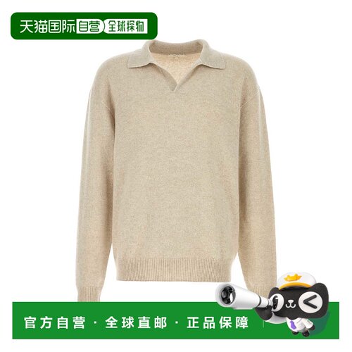 香港直邮The Row 男士 LEACH 沙色羊绒Polo衫 1241Y120男装