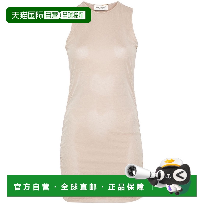 1h可退 香港直邮Saint Laurent 圣罗兰 女士 薄纱连衣裙 779419Y4
