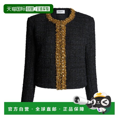 Balmain 刺绣粗花呢外套 JA0000000018长袖