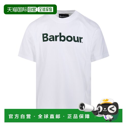 香港直邮Barbour 男士T恤 MMTS1406WHITE SS2026 白色 短袖T恤