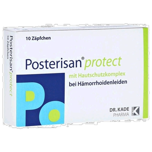 欧洲直邮德国Posterisa预防痔疮复发止痒内痔栓剂10粒2岁+成人