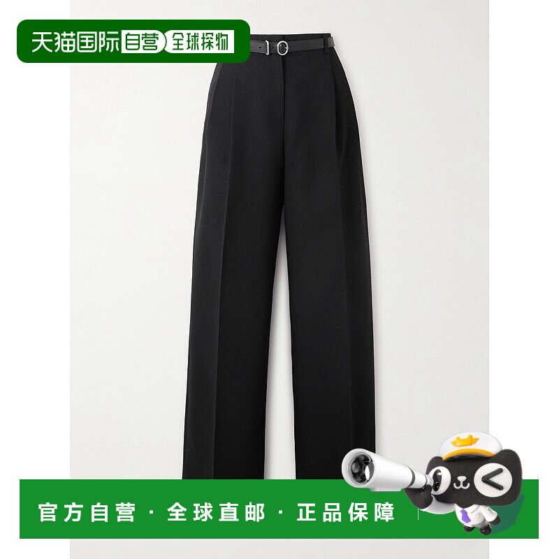 1h可退 香港直邮Jil Sander 吉尔 桑达 女士 束带褶裥羊毛阔腿裤