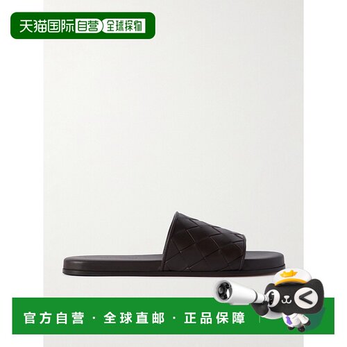 1h可退 Bottega Veneta 葆蝶家 男士 Sunday 编织皮质凉凉鞋拖鞋