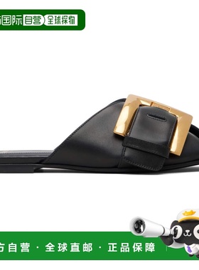 1h可退 香港直邮Balmain 巴尔曼 女士 黑色 Anthem Flat Calfskin