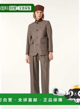 自营欧洲直邮Loro Piana 女士灰色初剪羊毛夹克