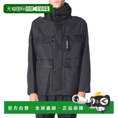 香港直邮GIVENCHY 男士夹克 BM00AS10PQ001 AW2019 黑色 WIND JAC