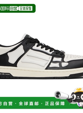 1h可退 香港直邮AMIRI 男士 黑色 & 白色 Skel Top Low 运动鞋 AM