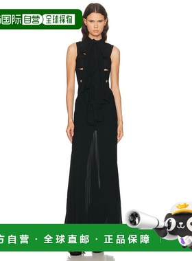 1h可退 香港直邮alaia 女士 ALAΪA 蝴蝶结合身连衣裙 AA9R2780T66