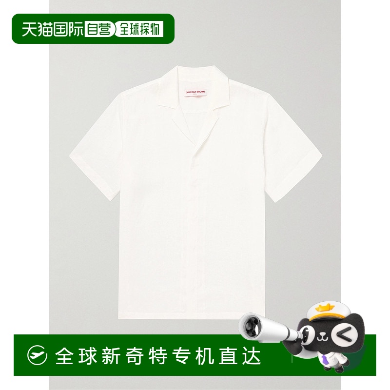 1h可退 香港直邮Orlebar Brown 男士 Maitan II Camp-Collar 亚麻