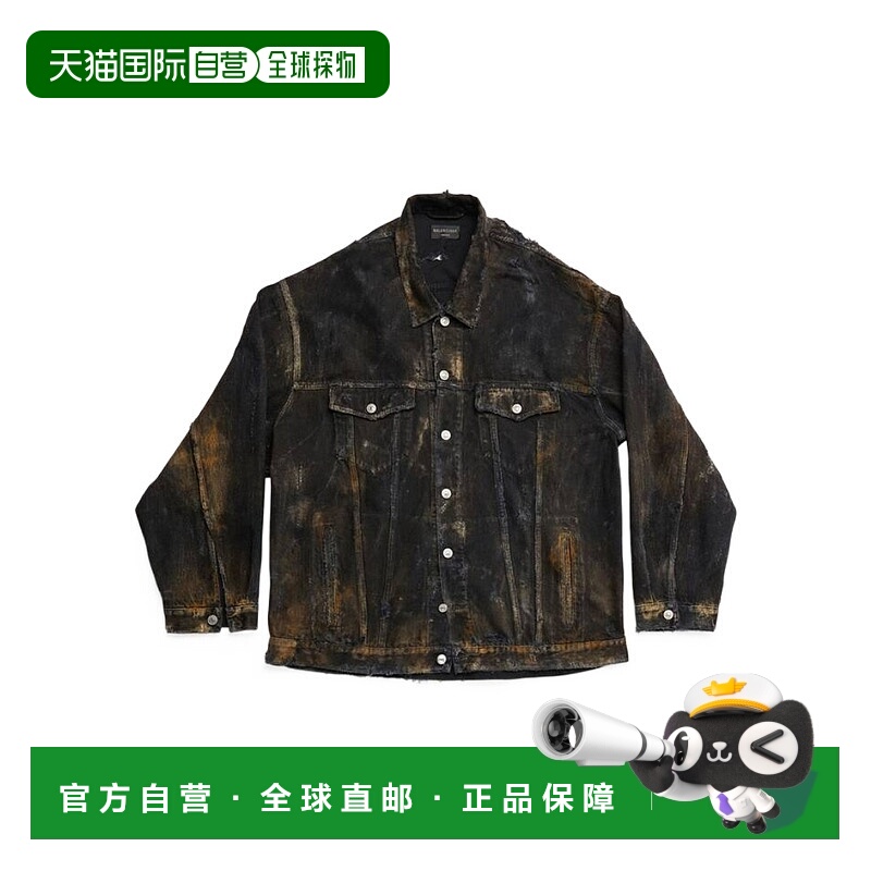 香港直邮Balenciaga 徽标大廓形牛仔外套 748022TBP47巴黎世家