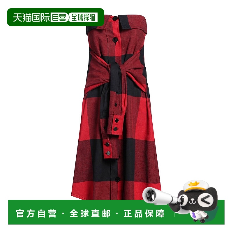 香港直邮Moschino 莫斯奇诺 女士 中长连衣裙 red红色 舒适时尚