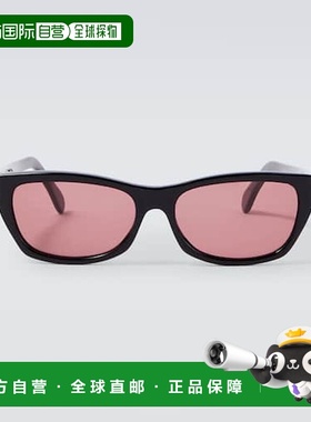 1h可退 香港直邮Our Legacy 男士 Scream 矩形太阳眼镜 black黑色