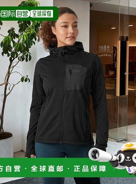自营欧洲直邮Helly Hansen 女士黑色聚酯Versalite连帽抓绒夹克