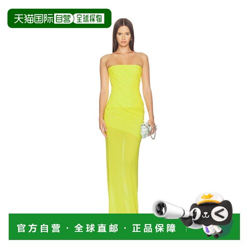 1h可退 香港直邮ALEX PERRY 女士 无肩带褶裥柱型连衣裙 D1764PF2