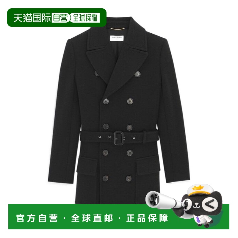 香港直邮Saint Laurent 羊毛混纺大衣 774883Y288V
